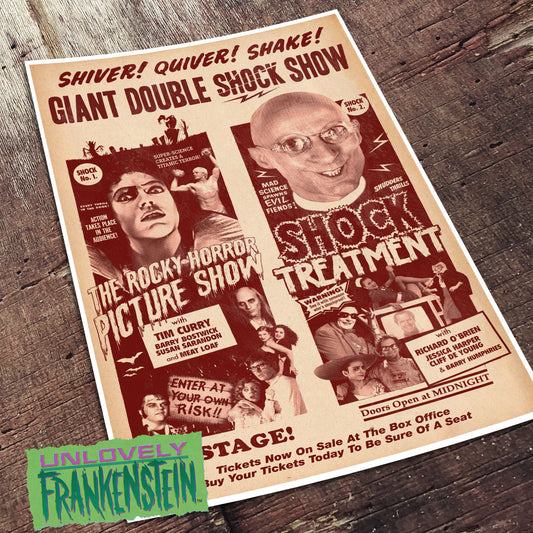 Rocky Horror / Shock Treatment "double shock show" | 11x17 Art Print