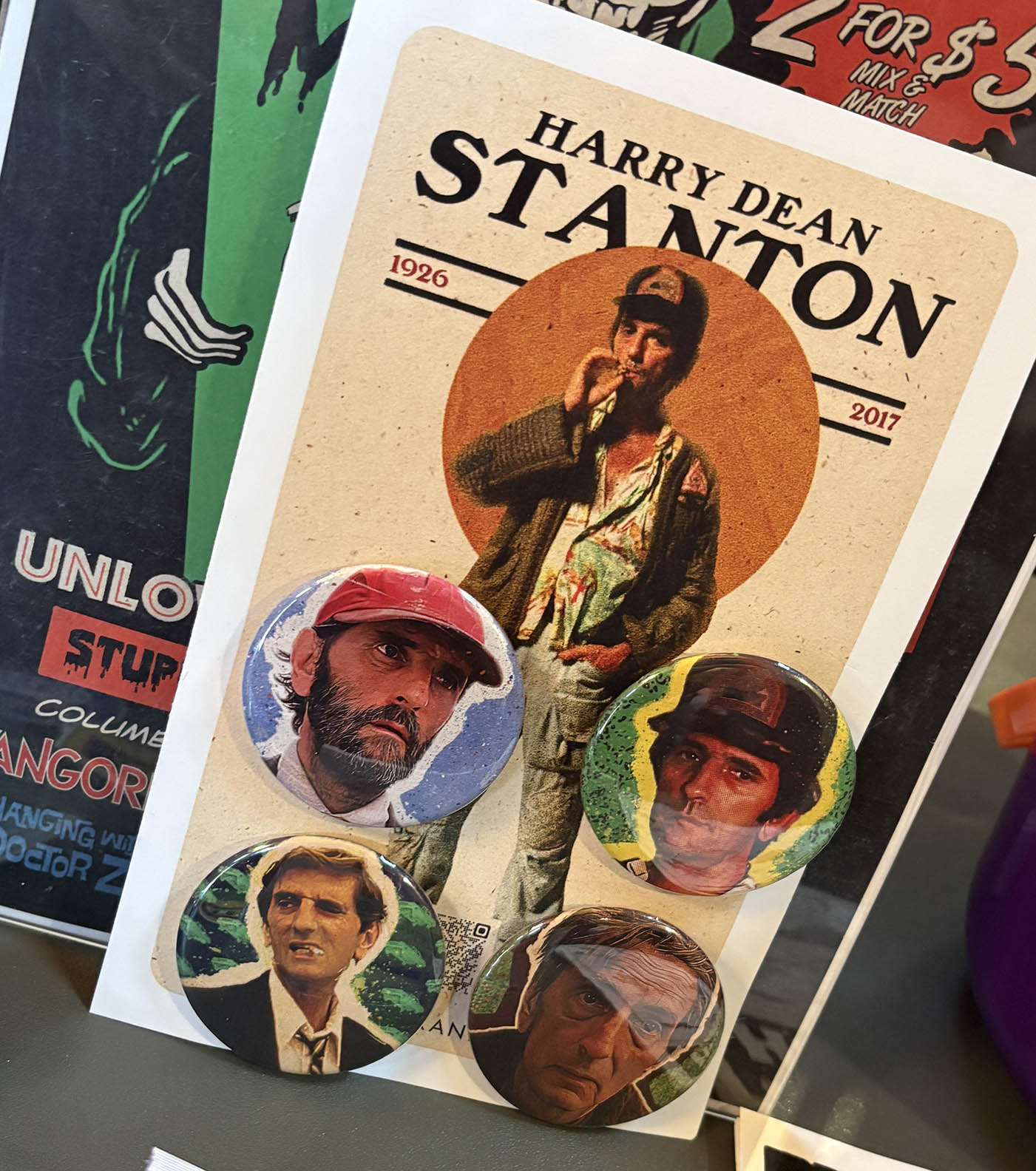 Harry Dean Stanton Lives! | Set of 4 Buttons