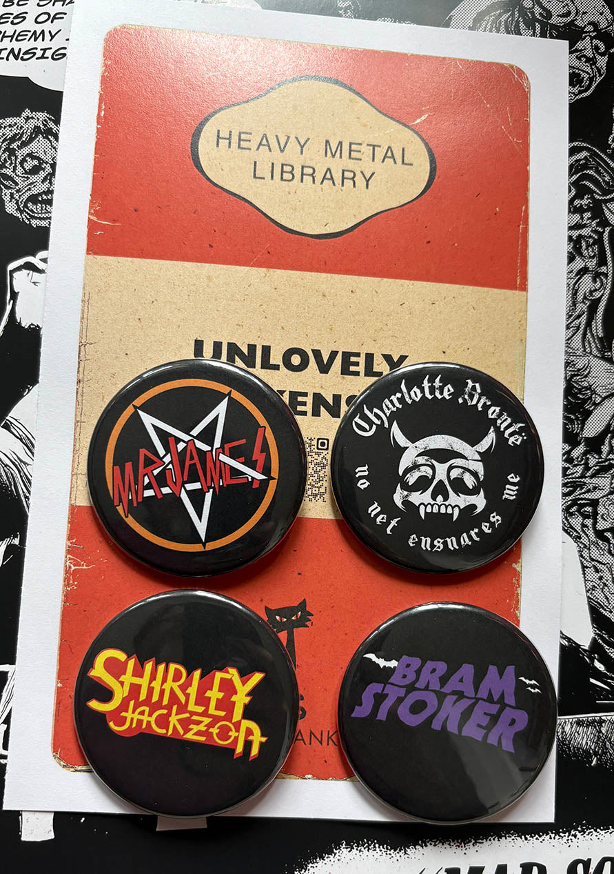 Heavy Metal Library | Set of 4 Buttons