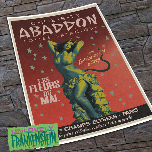 Satanic Burlesque, Chesty Abaddon spook show | 11x17 Art Print