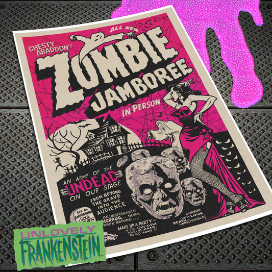 Satanic Burlesque, Chesty Abaddon spook show | 11x17 Art Print