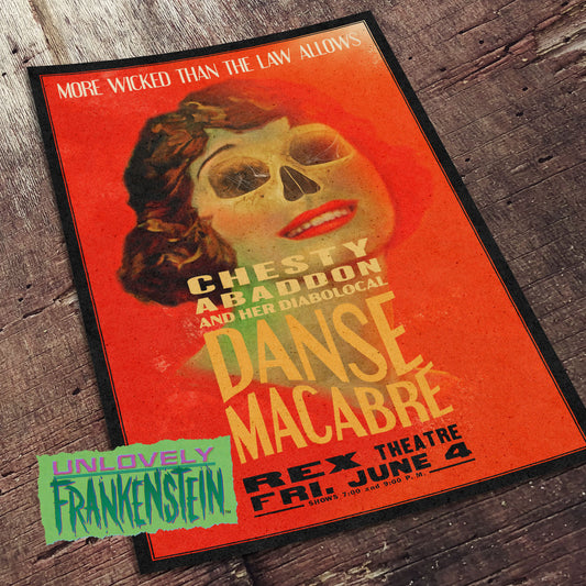 Danse Macabre, Satanic Burlesque Show Poster | 11x17 Art Print