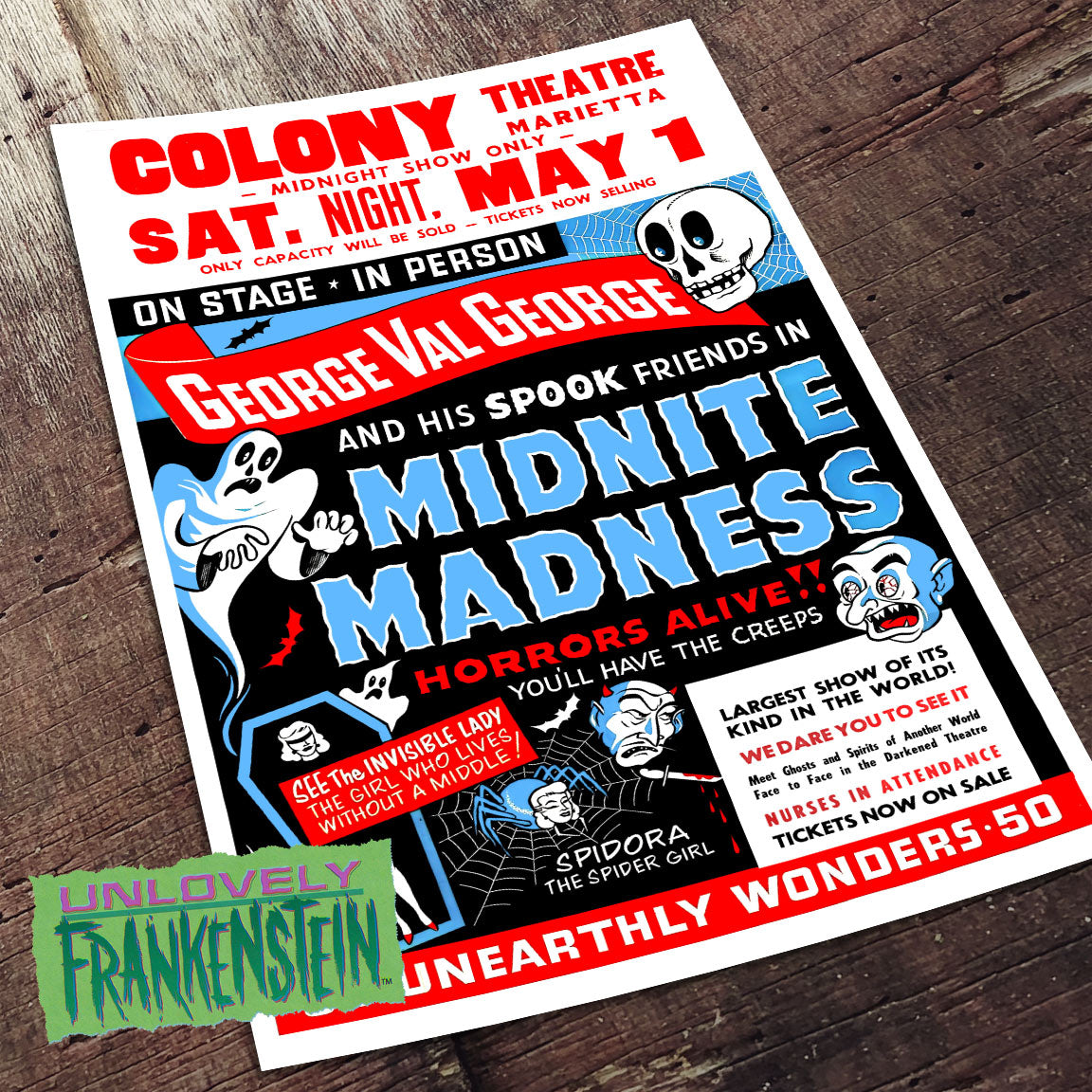 Midnite Madness: Spook Show Poster | 11x17 Art Print