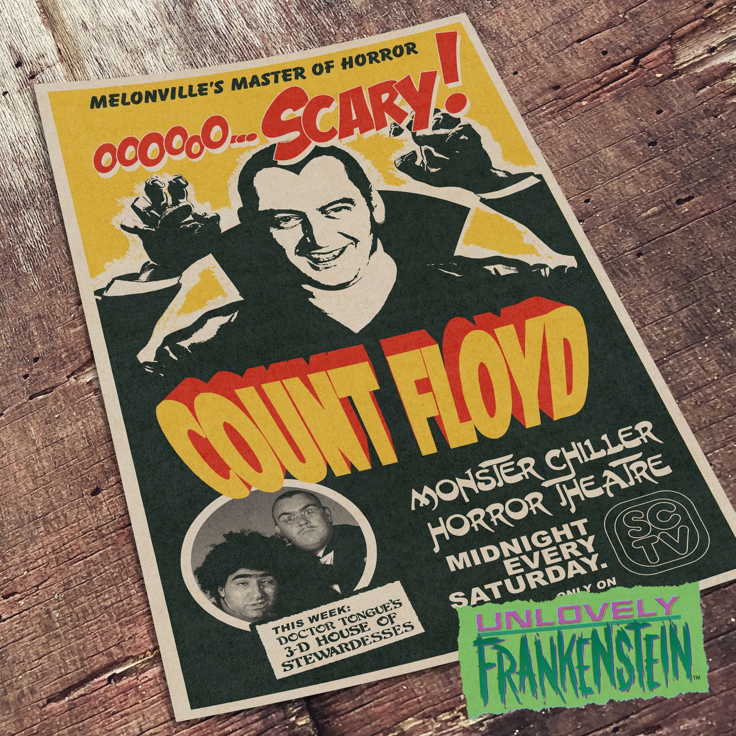 Joe Flaherty as Count Floyd (original promo poster) | 11x17 Art Print