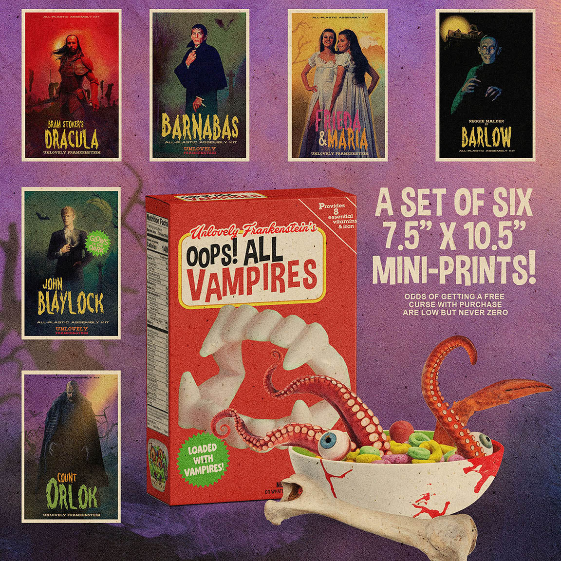 OOPS! ALL VAMPIRES! set of 6 mini-prints