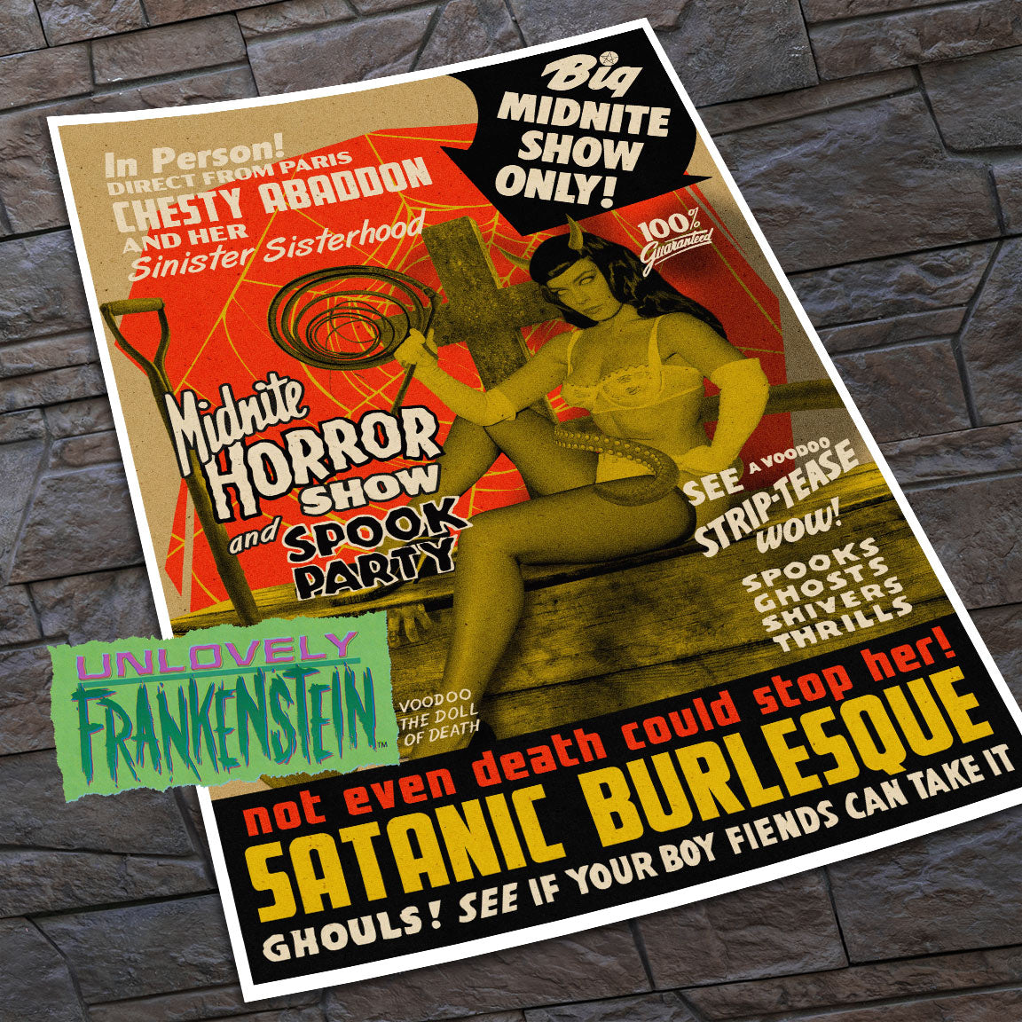 Satanic Burlesque Voodoo Striptease | 11x17 Art Print