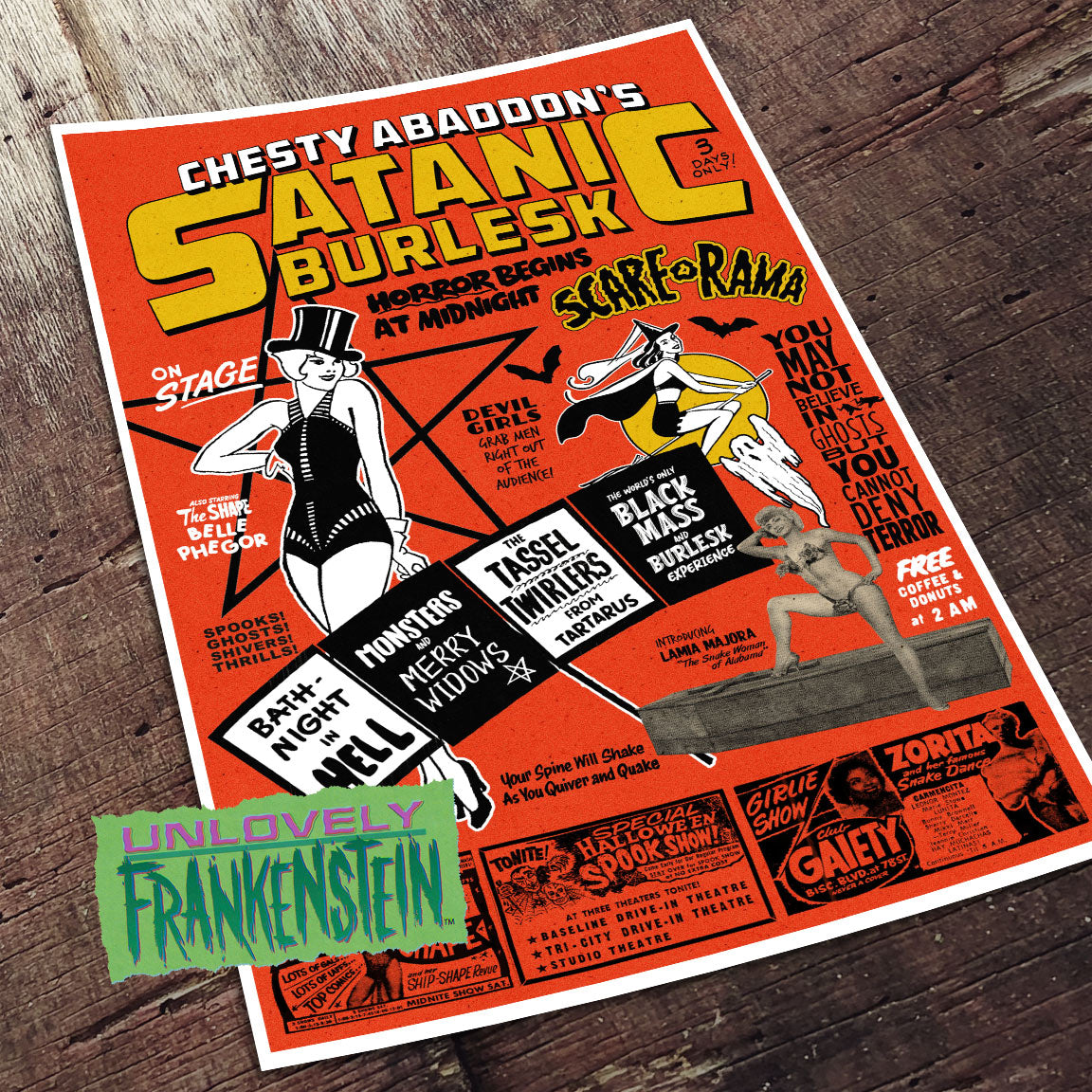 Satanic Burlesque Scare-O-Rama | 11x17 Art Print