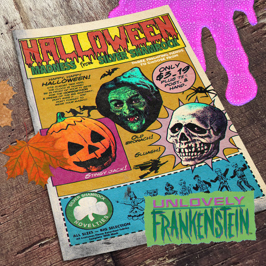 Vintage Silver Shamrock Halloween comicbook ad | 11x17 Art Print