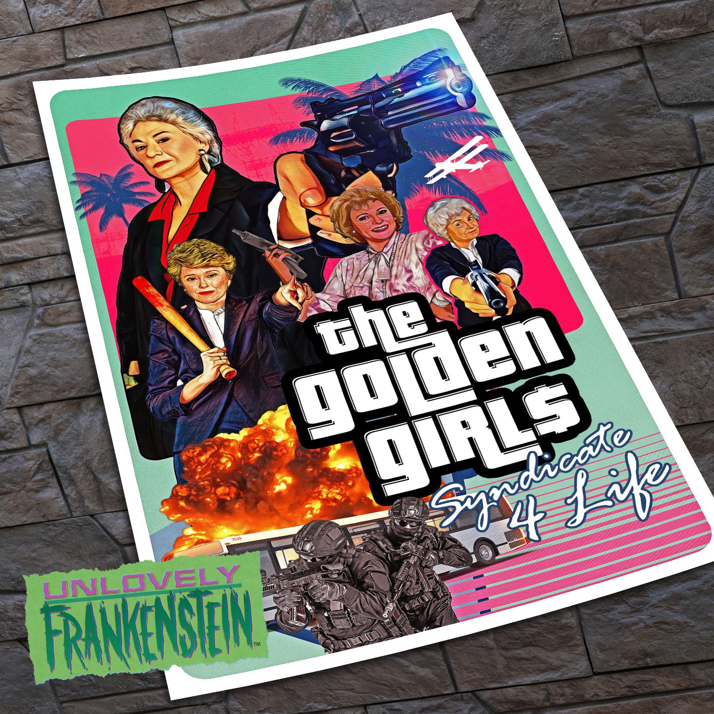 The Golden Girls Vs Grand Theft Auto | 11x17 Art Print