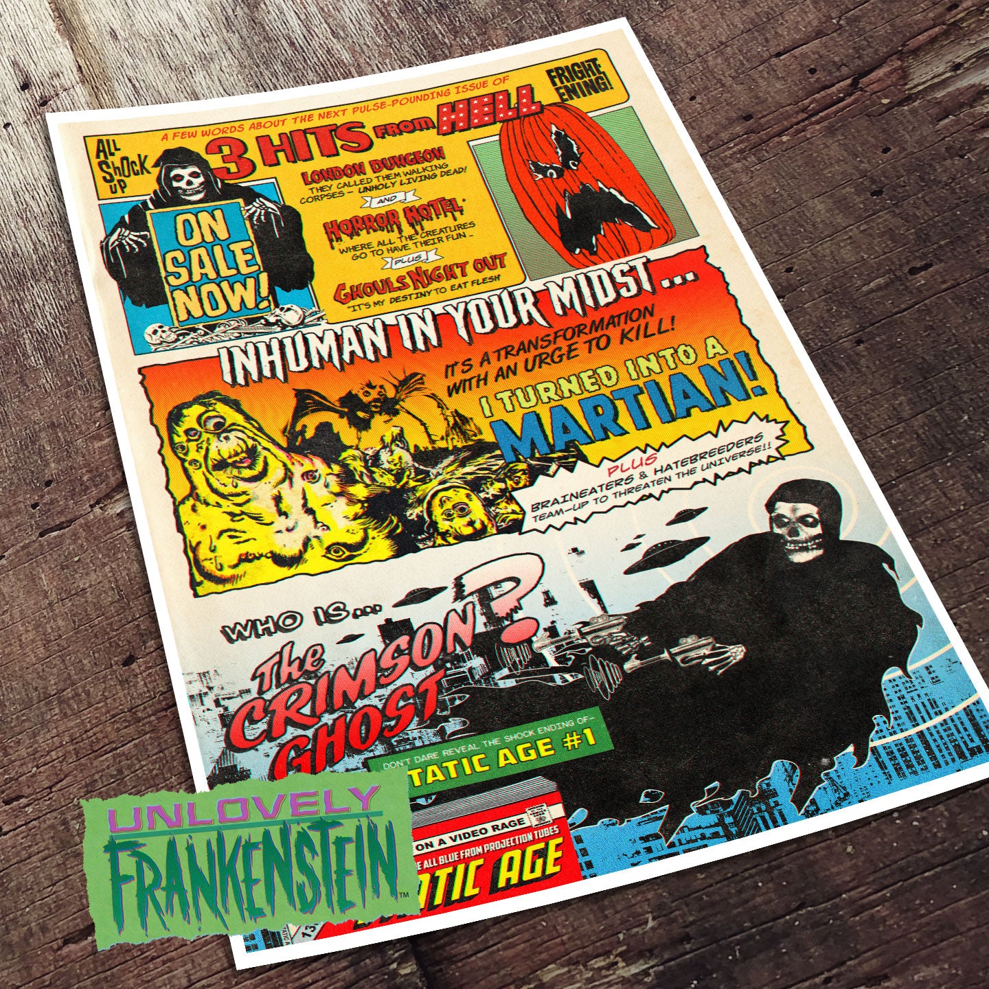 The Misfits as a vintage comic ad | 11x17 Art Print