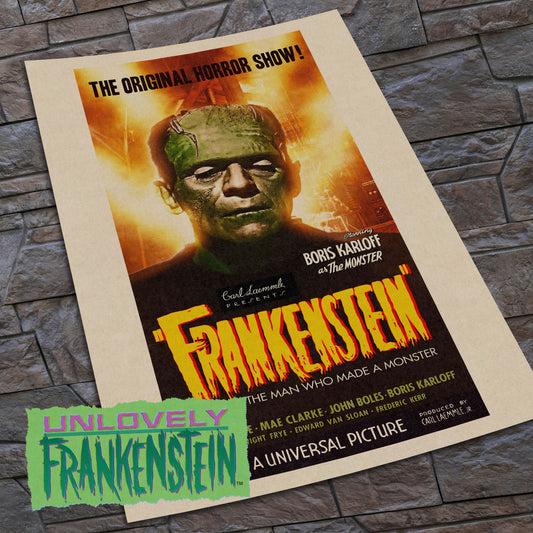 Boris Karloff Frankenstein's monster character poster | 11x17 Art Print