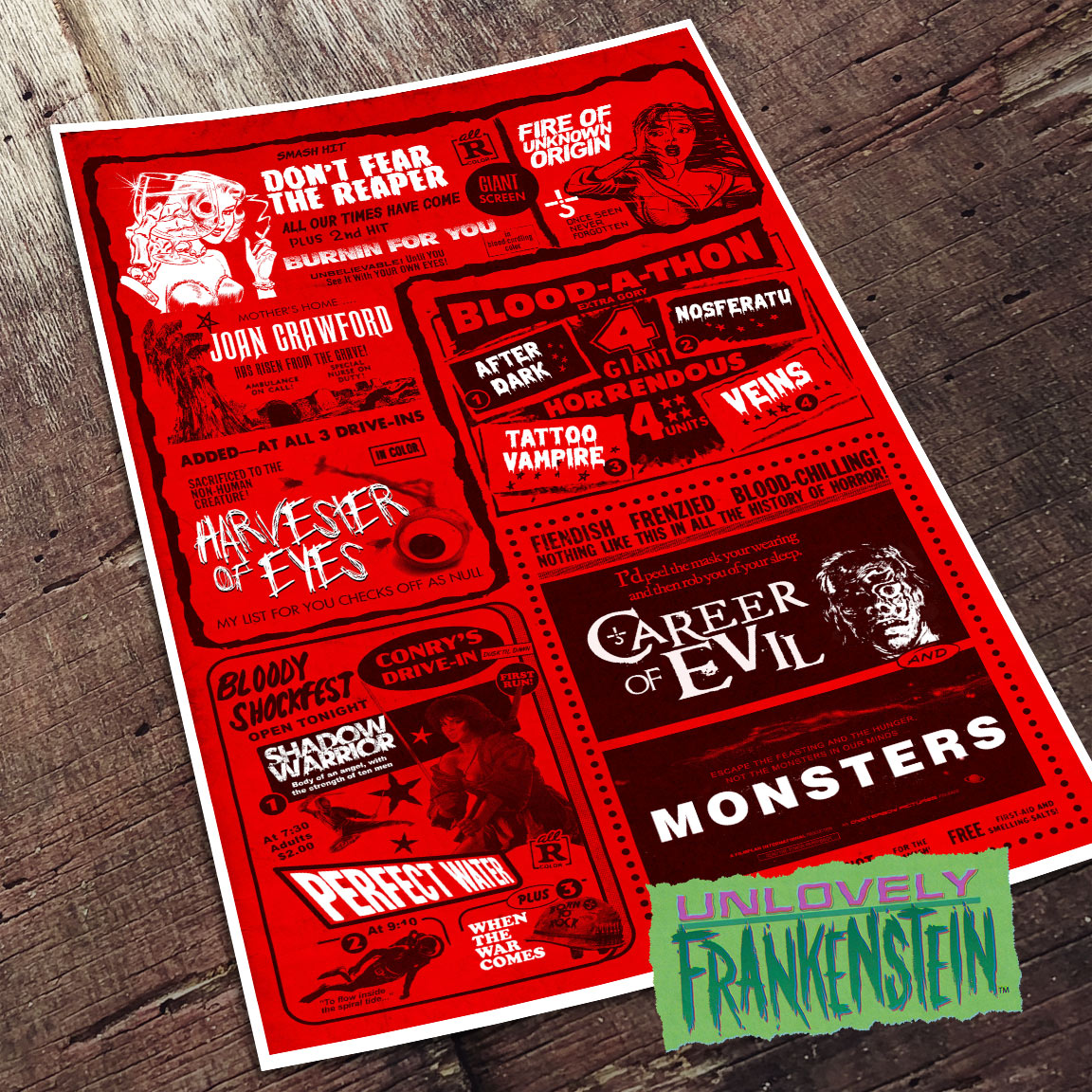 Blue Oyster Cult movie listings | 11x17 Art Print