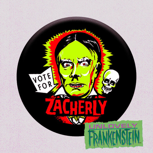 "Vote for Zacherle" 2.25" button-back pin