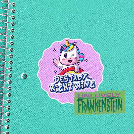 Destroy the Right Wing 2" x 2" Vinyl Sticker