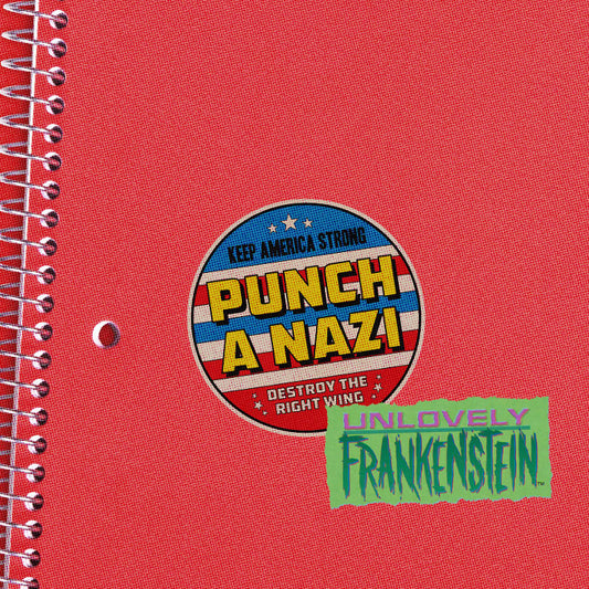 Punch a Nazi 2" x 2" Vinyl Sticker