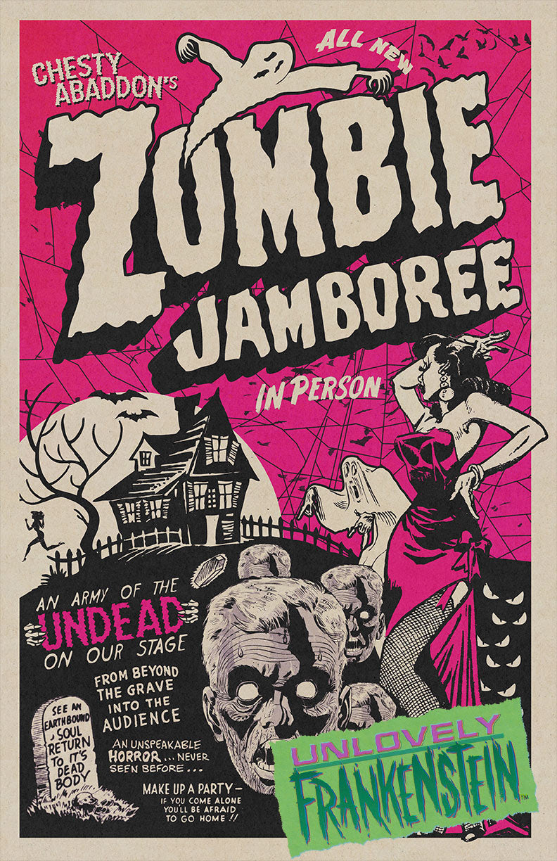 Satanic Burlesque, Chesty Abaddon spook show | 11x17 Art Print