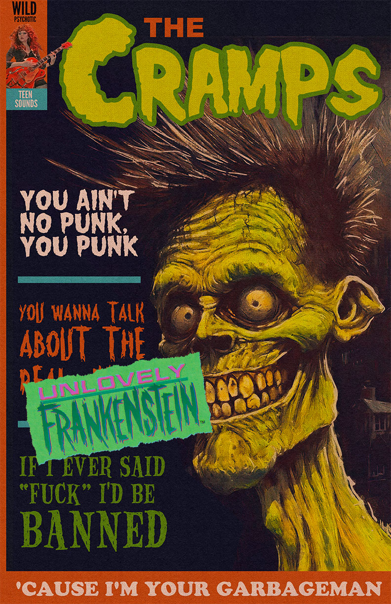 The Cramps: I Was a Teenage Werewolf  11x17 Art Print –  unlovelyfrankenstein