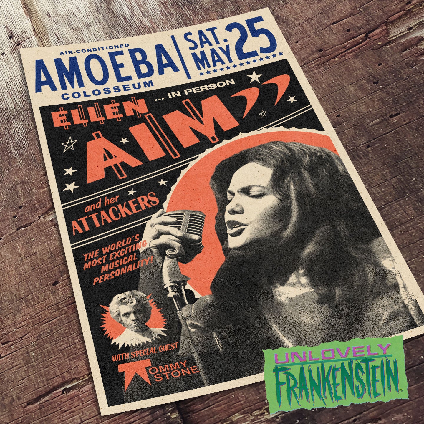 Ellen Aim and the Attackers 1984 Concert Poster | 11x17