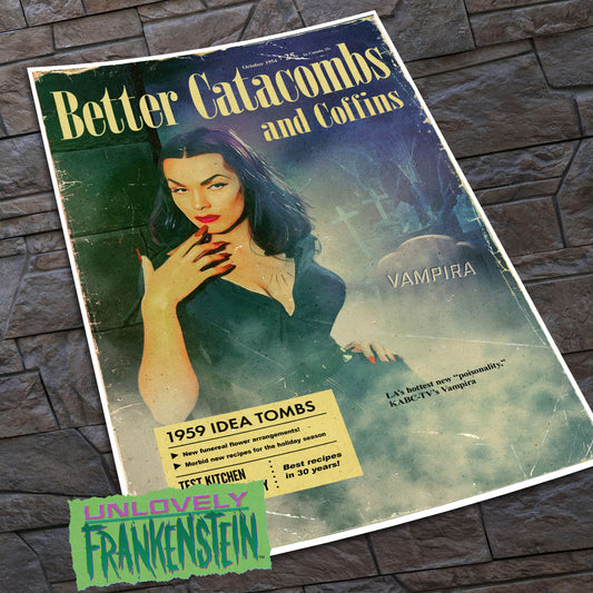Vampira's "Better Catacombs and Coffins" | 11x17 Art Print
