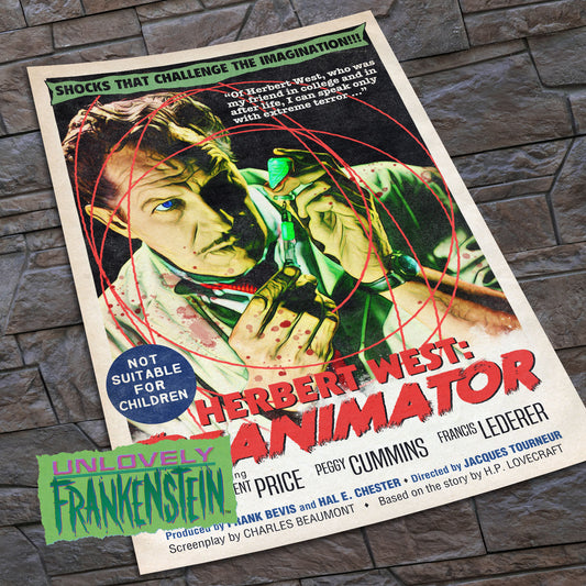 Vincent Price as Herbert West: Reanimator, movie poster | 11x17 Art Print