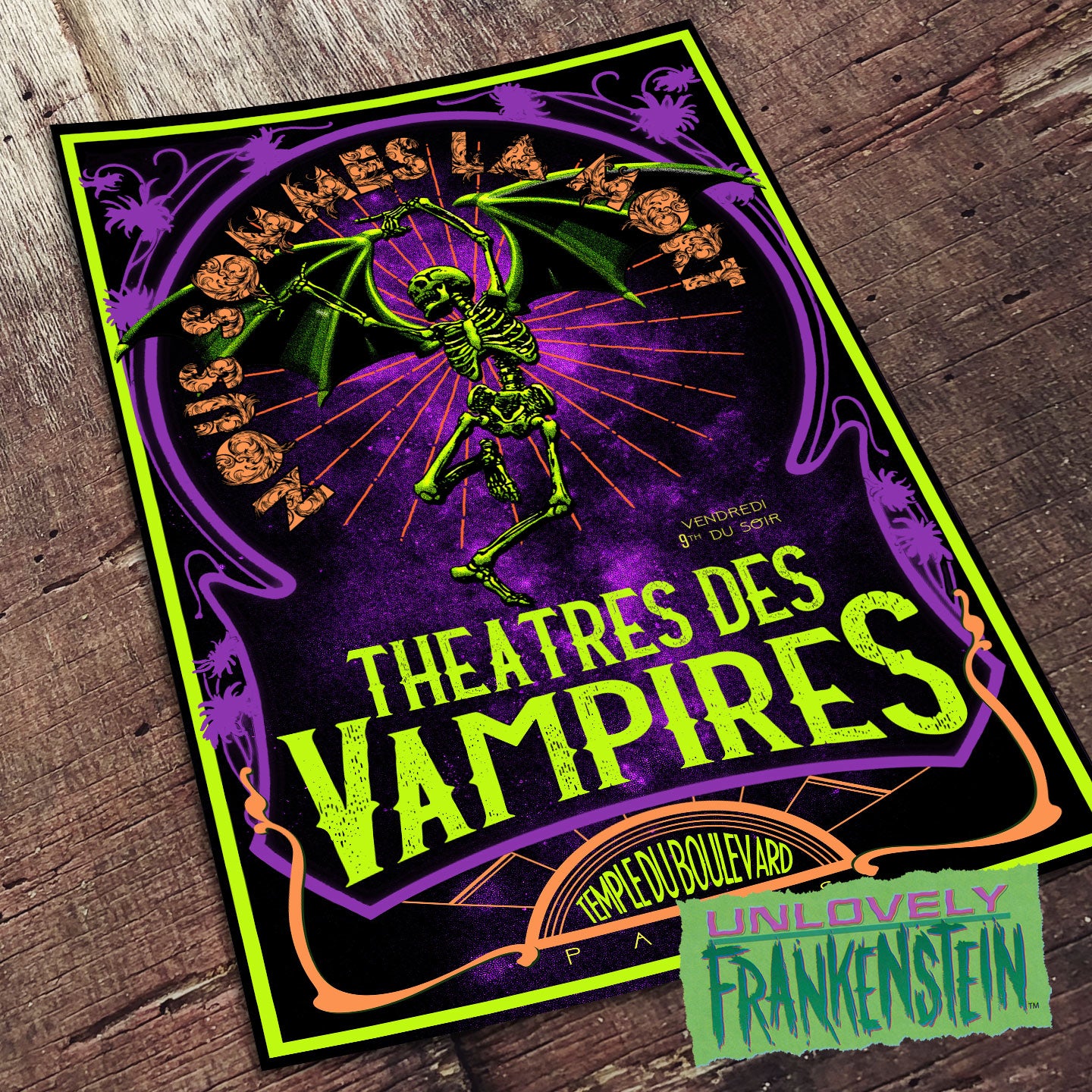 Théâtre des Vampires art nouveau poster | 11x17 Art Print