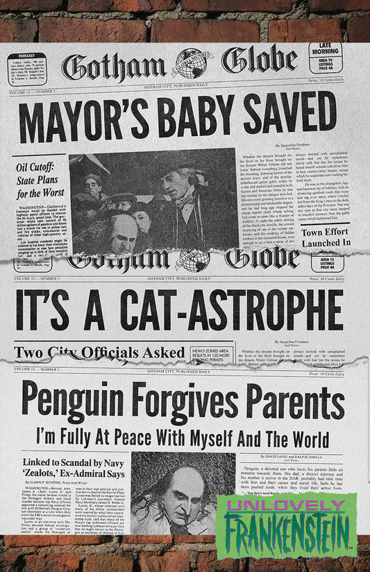 Crimewave in Gotham (1992) Batman Returns newspaper recreations | 18x24 Art Print