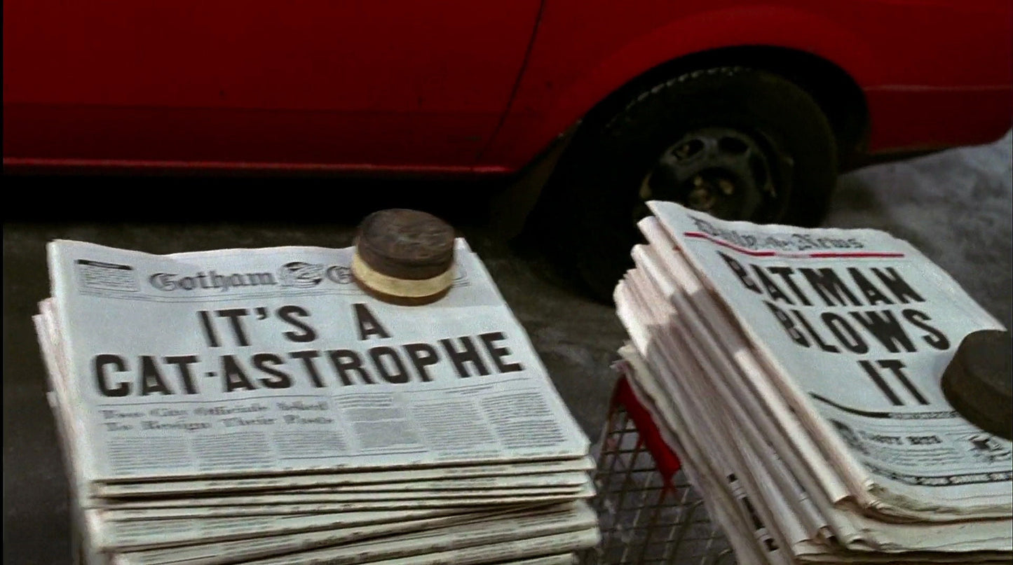 Crimewave in Gotham (1992) Batman Returns newspaper recreations | 18x24 Art Print