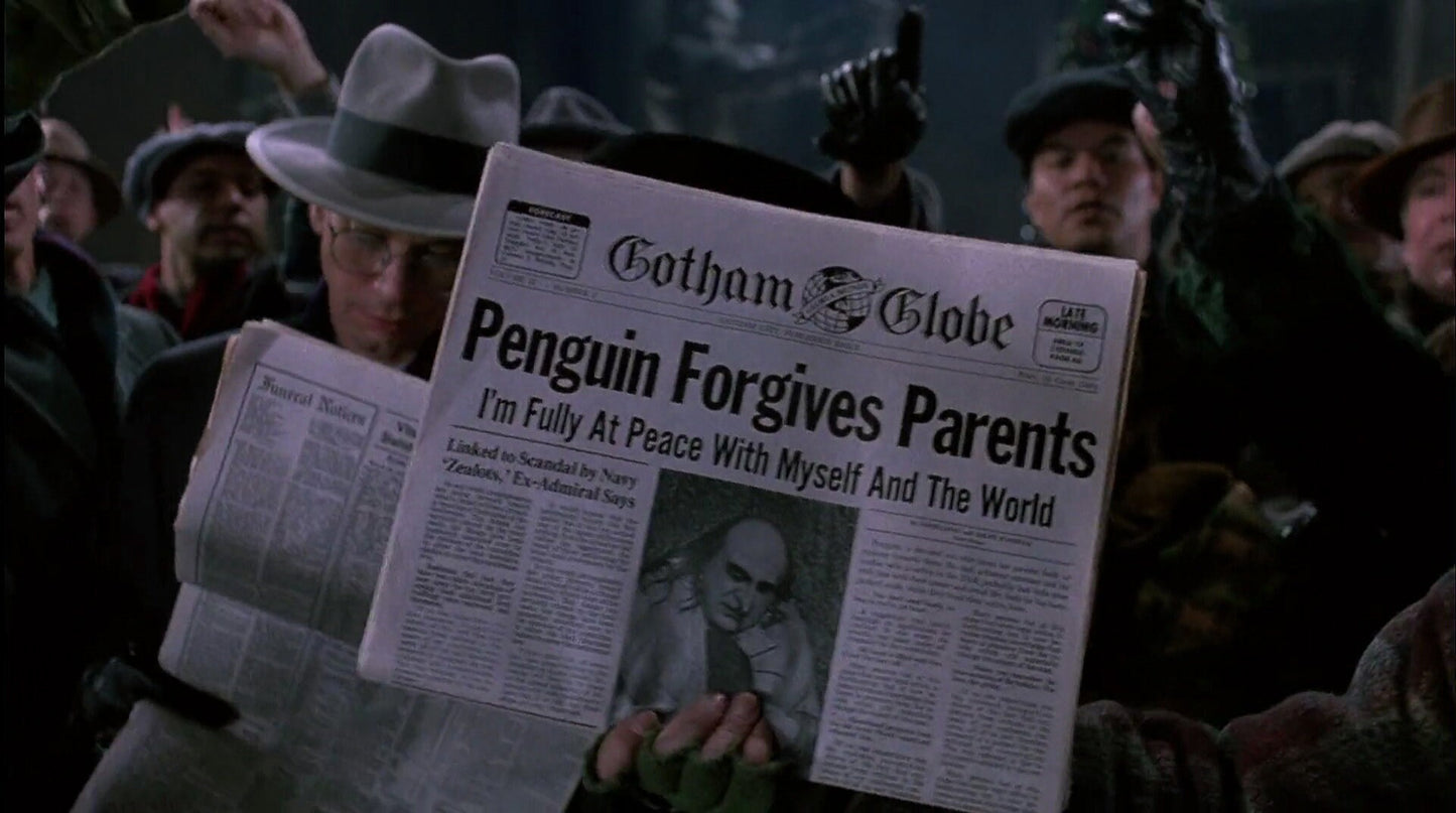 Crimewave in Gotham (1992) Batman Returns newspaper recreations | 18x24 Art Print