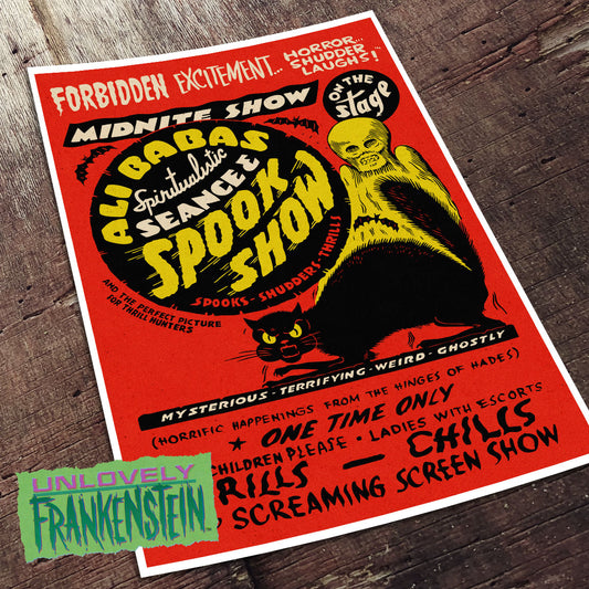 Ali Baba's Spiritualistic Seance Spook Show Poster | 11x17 Art Print