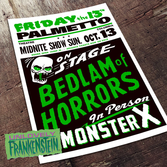Bedlam of Horrors Show Poster | 11x17 Art Print