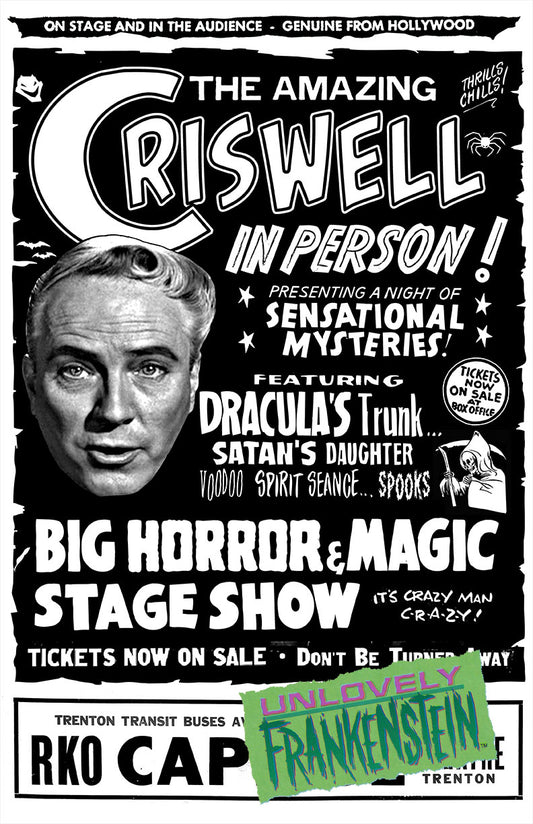 The Amazing Criswell "spook show" style poster | 11x17 Art Print