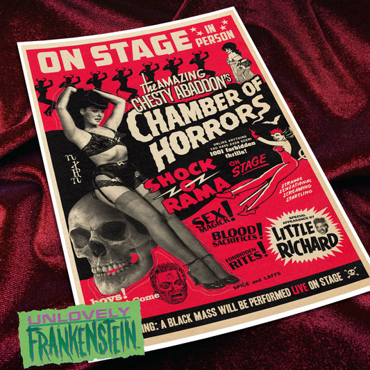 1956 Satanic Burlesque spook show print | 11x17 Art Print