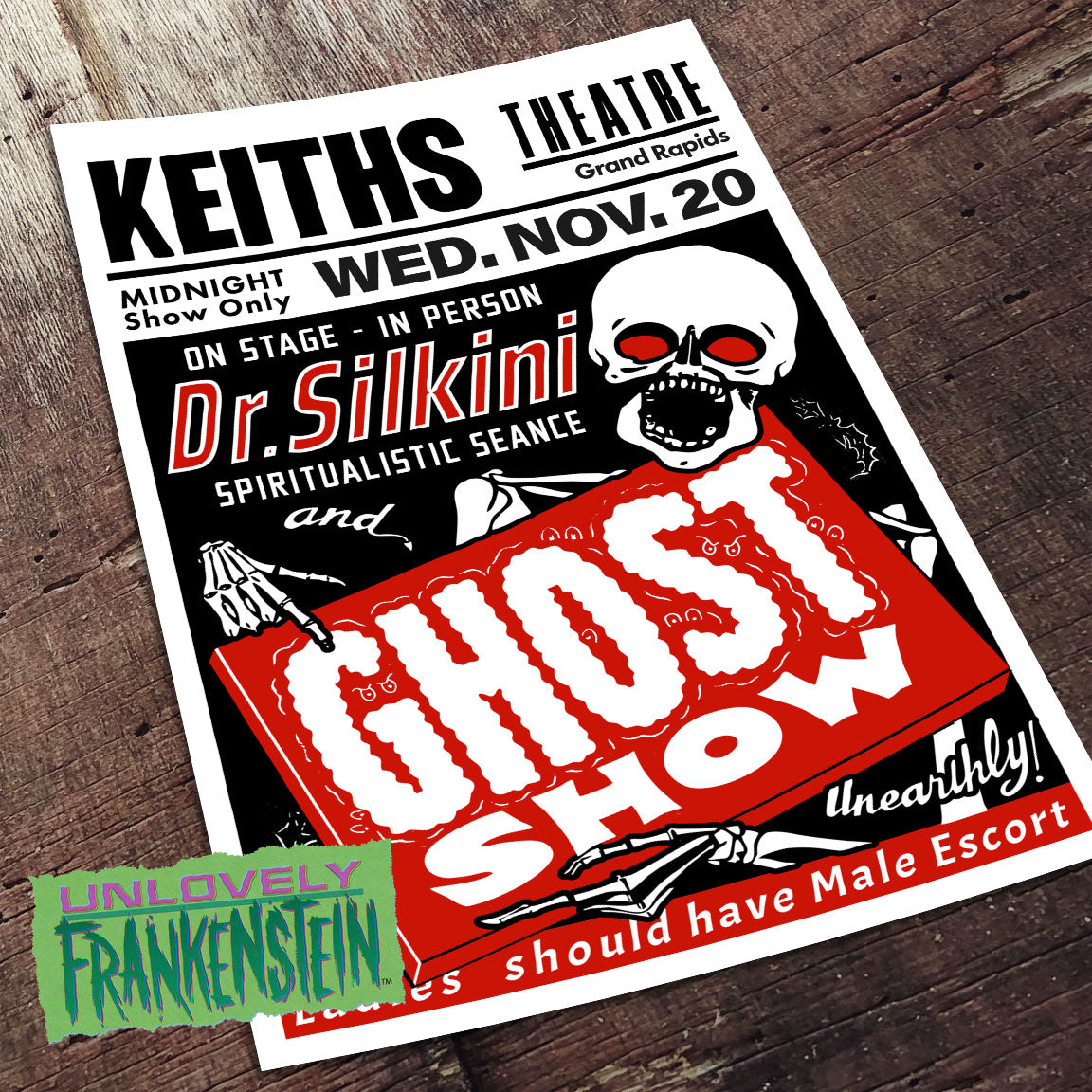 Dr. Silkini's Ghost Show | 11x17 Art Print