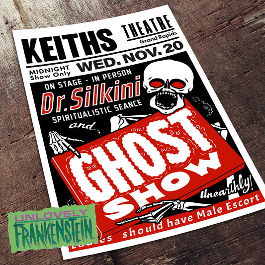 Dr. Silkini's Ghost Show | 11x17 Art Print