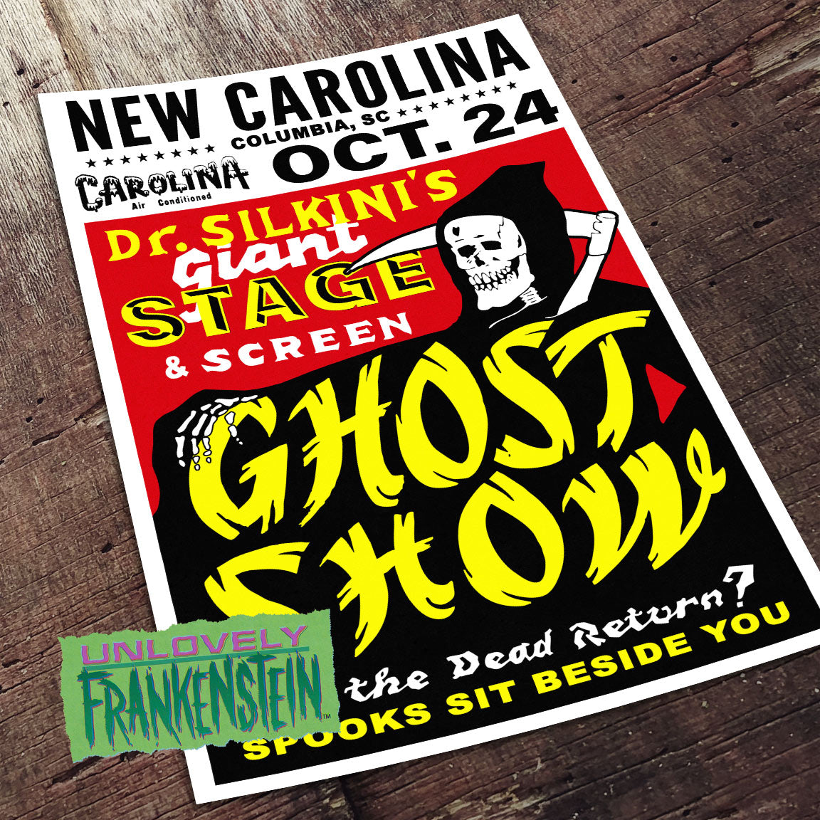 Dr. Silkini's Ghost Show: Spook Show Poster | 11x17 Art Print