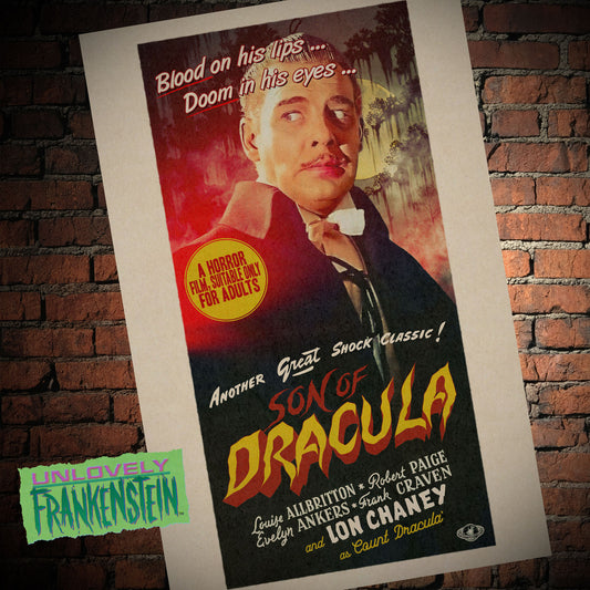 Lon Chaney Jr in Son of Dracula character poster | 11x17 Art Print