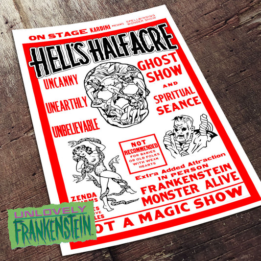 Hell's Half Acre Spook Show Poster | 11x17 Art Print