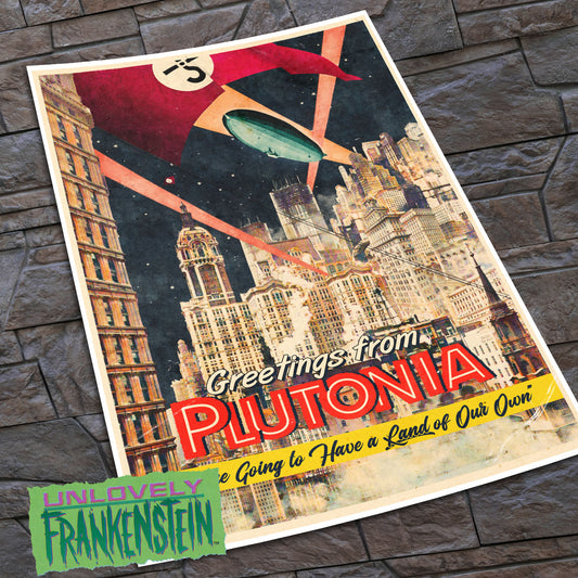 Greetings from Plutonia, Imaginos travel poster | 11x17 Art Print