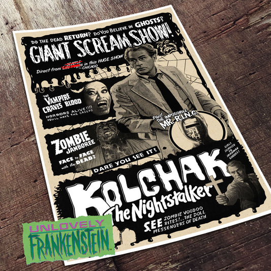 Kolchak the Night Stalker spook show poster | 11x17 Art Print