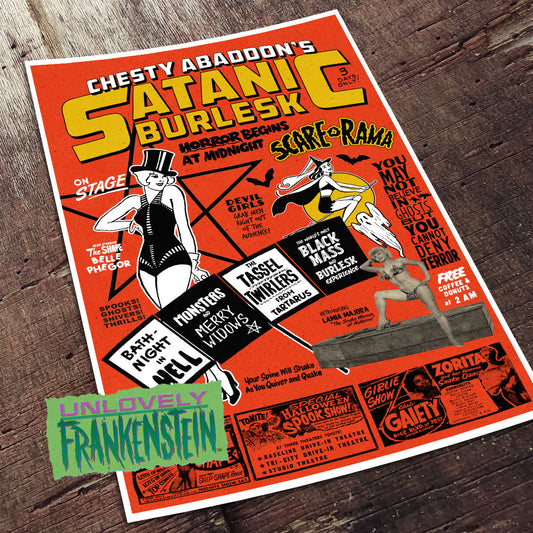 Satanic Burlesque Scare-O-Rama | 11x17 Art Print