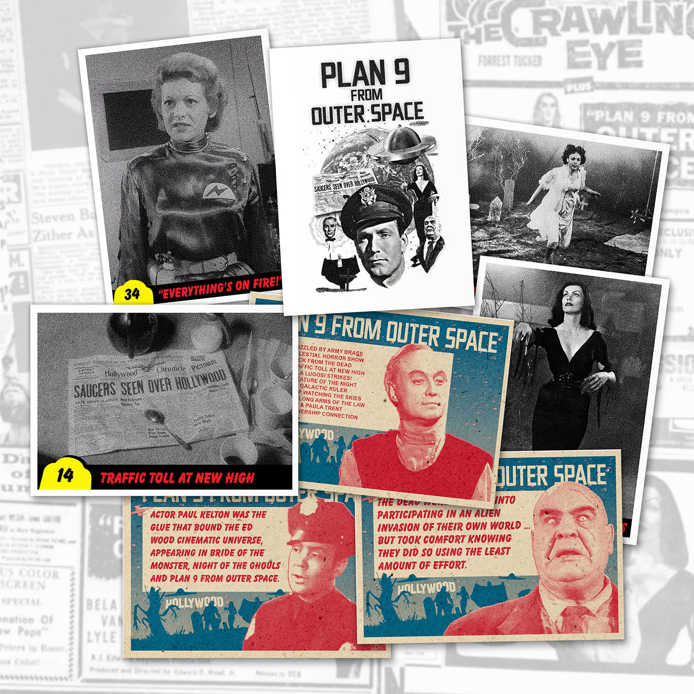 Plan 9 from Outer Space | Custom set of 42 trading cards