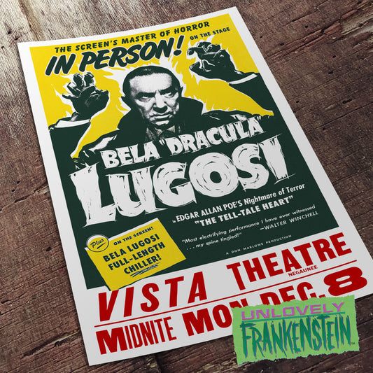 Bela Lugosi in The Tell-Tale Heart Show Poster | 11x17 Art Print