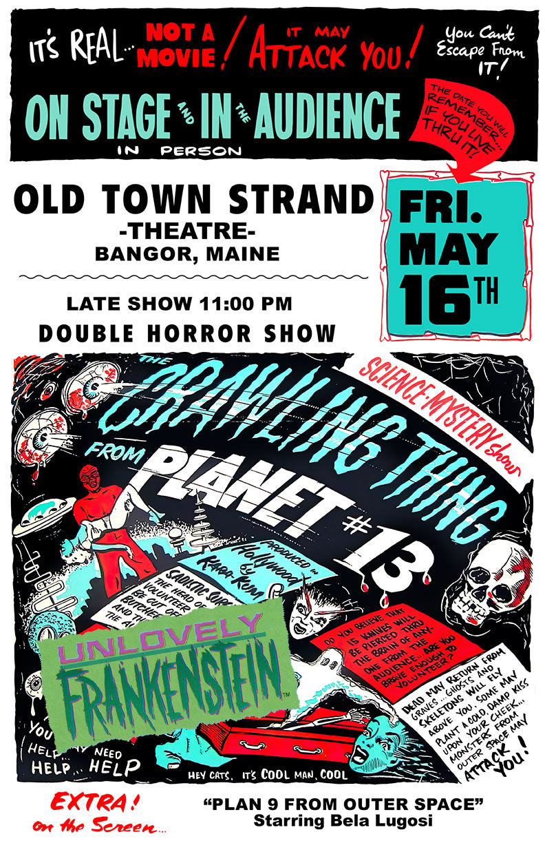 The Crawling Thing from Planet 13, Spook Show Poster | 11x17 Art Print