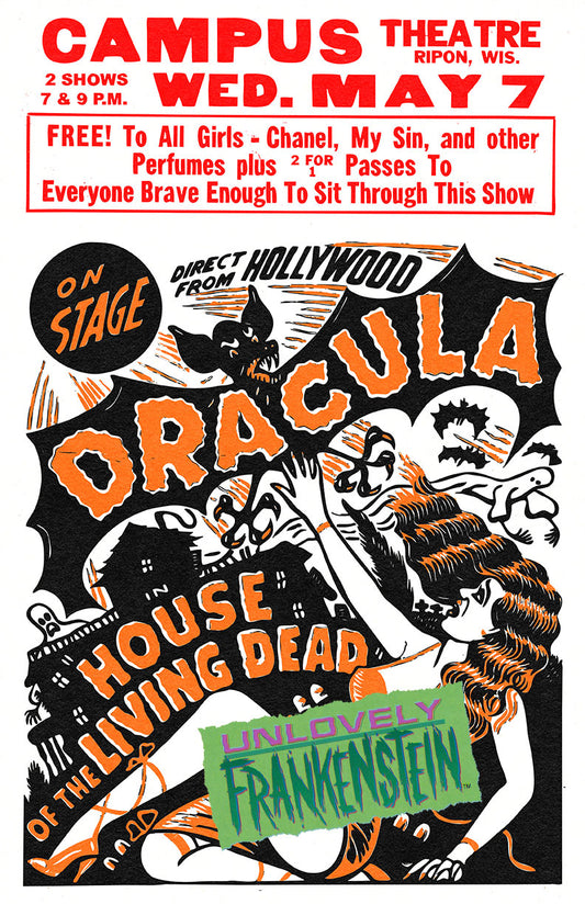 Dracula: House of the Dead, Spook Show Poster | 11x17 Art Print