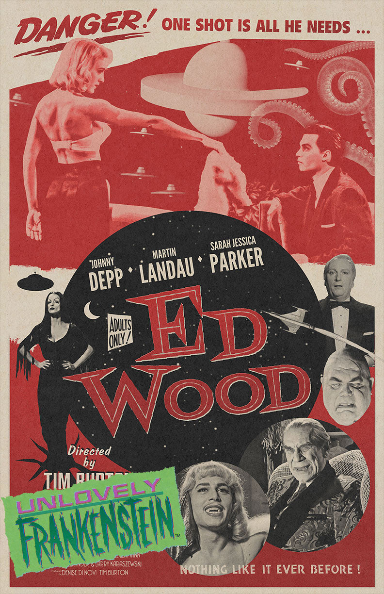 Tim Burton's "Ed Wood" as an Ed Wood movie | 11x17 Art Print