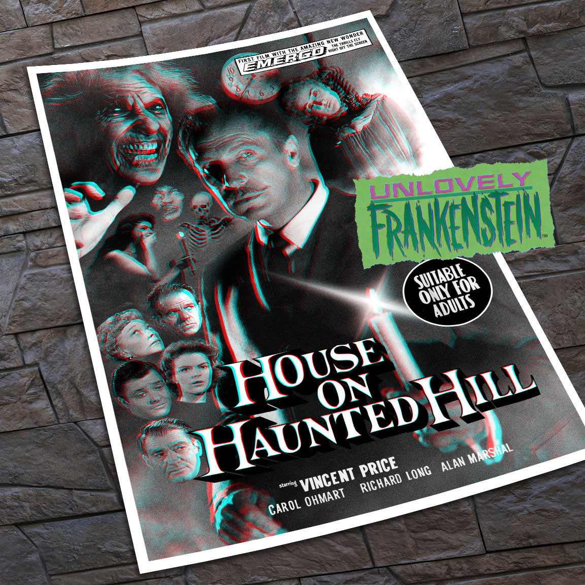 Vincent Price in House on Haunted Hill 3D! | 11x17 art print