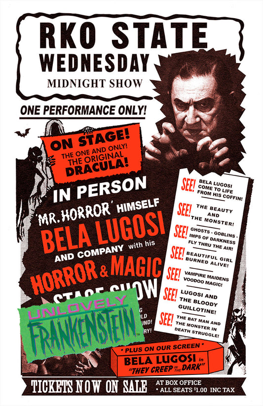 Bela Lugosi's Horror and Magic Stage Show | 11x17 Art Print
