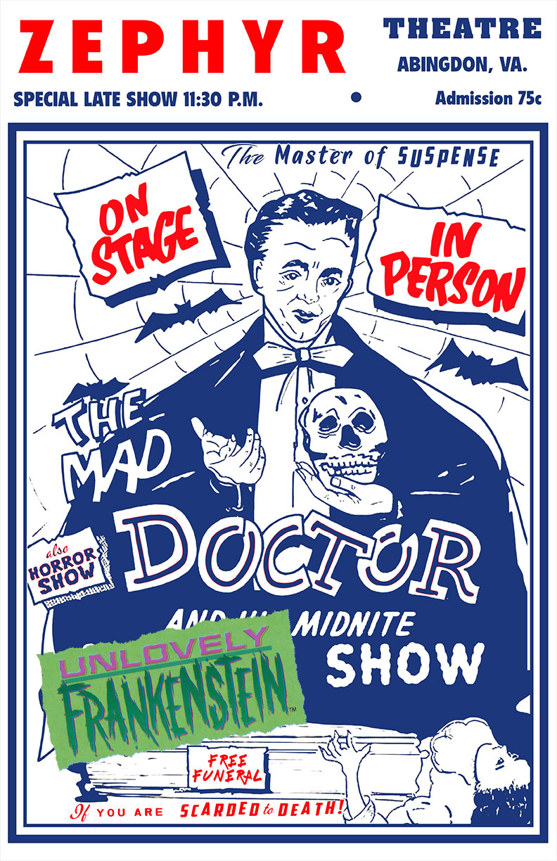 The Mad Doctor and His Midnite Voodoo Show, Spook Show poster | 11x17 Art Print