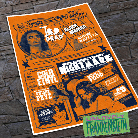 Alice Cooper Movie Listings | 11x17 Art Print