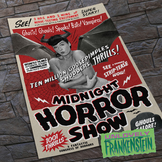 Midnight Horror Show original print | 11x17 Art Print